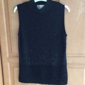Kenneth Miller beaded top sleeveless color black size L Hand Wash